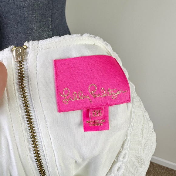 Lilly Pulitzer Ophelia White Lace Swing Dress Size XXS - Picture 4 of 6